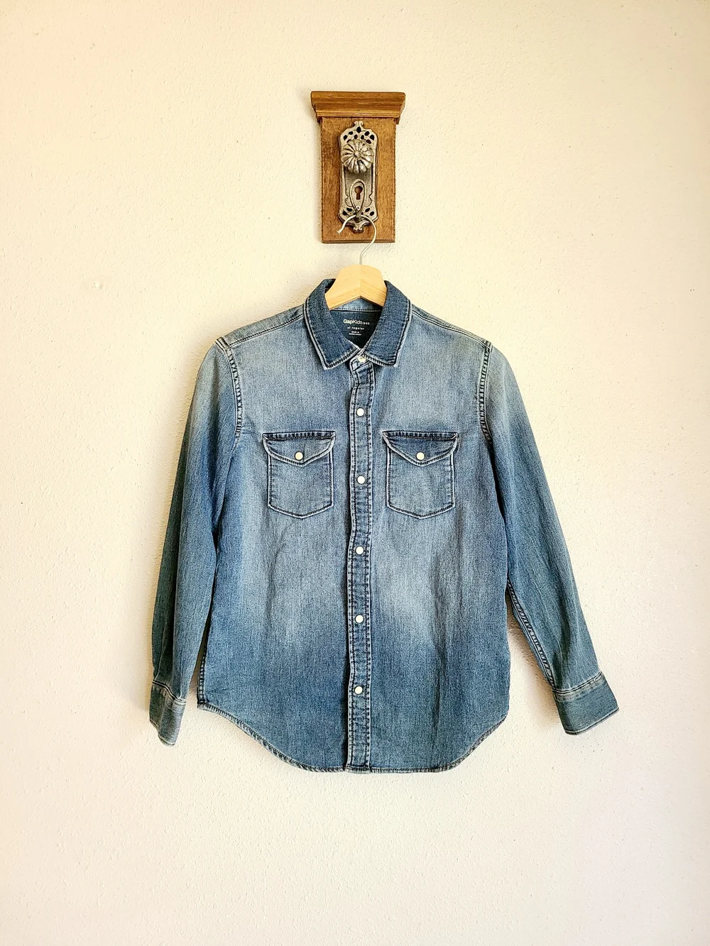 GAP Light Blue Denim Button-Down Shirt